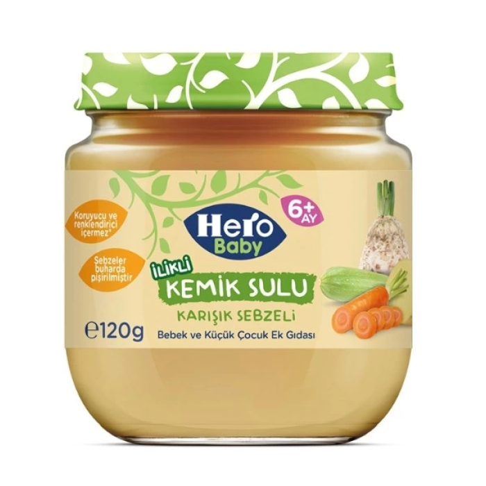 BFS  Hero Baby Gourmet Karışık Sebzeli Kavanoz Mama 120 Gr