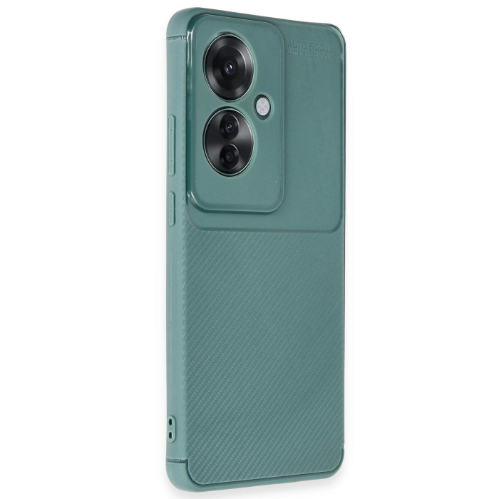 BFS  Oppo Reno 11F Kılıf Auto Focus Karbon Kapak - Koyu Yeşil