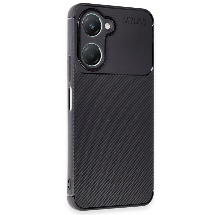BFS  Vivo Y18 Kılıf Auto Focus Karbon Kapak - Siyah