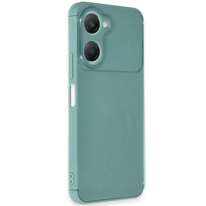 BFS  Vivo Y18 Kılıf Auto Focus Karbon Kapak - Koyu Yeşil