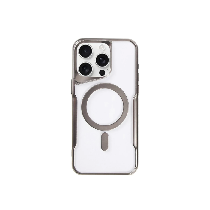 BFS  iPhone 15 Pro Max Kılıf Boyi Magsafe Silikon Kapak - Titan Gri