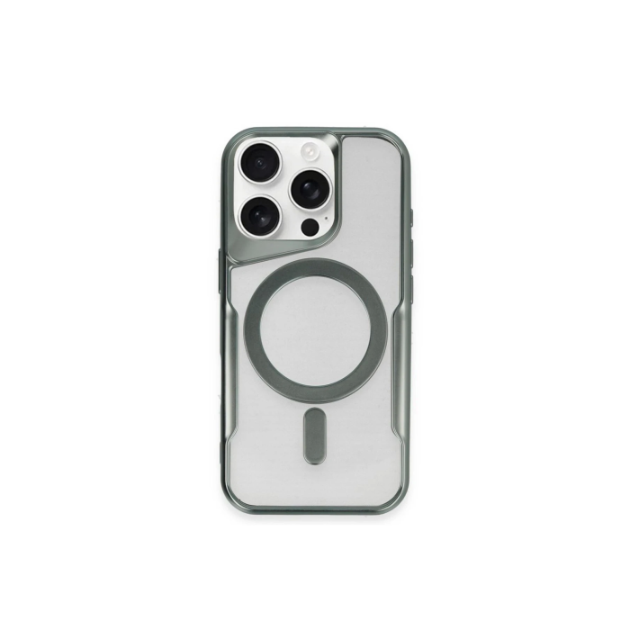 BFS  iPhone 15 Pro Max Kılıf Boyi Magsafe Silikon Kapak - Yeşil