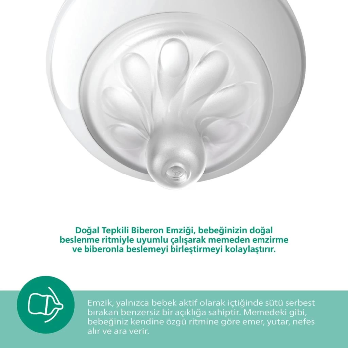 BFS     Avent Doğal Tepkili Natural Response Cam Biberon 240 ml 1+ Ay