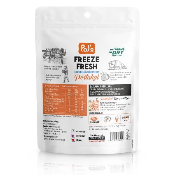 BFS   Pol’s Freeze Fresh Dondurularak Kurutulmuş Portakal 20g