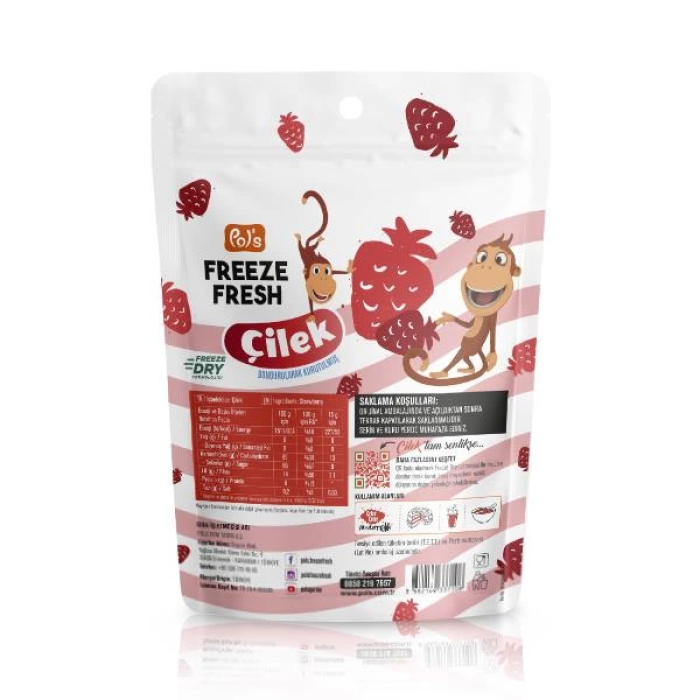 BFS   Pol’s Kukuli  Freeze Fresh Dondurularak Kurutulmuş Çilek 15 g