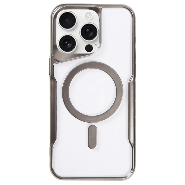 BFS  iPhone 16 Pro Max Kılıf Boyi Magsafe Silikon Kapak - Titan Gri