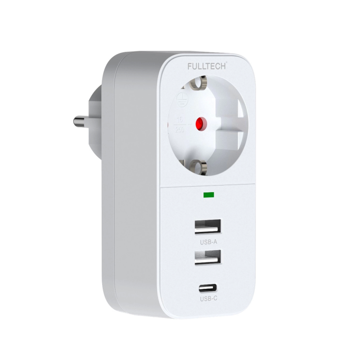 BFS 2.4a Çıkışlı 2xusb 1xtype-c Tekli Priz Ftr-17