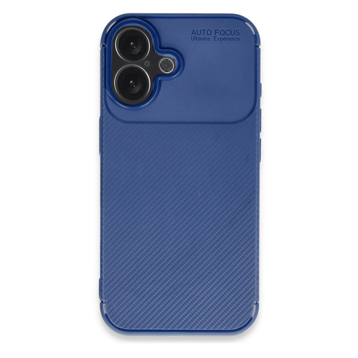 BFS  iPhone 16 Plus Kılıf Auto Focus Karbon Kapak - Lacivert