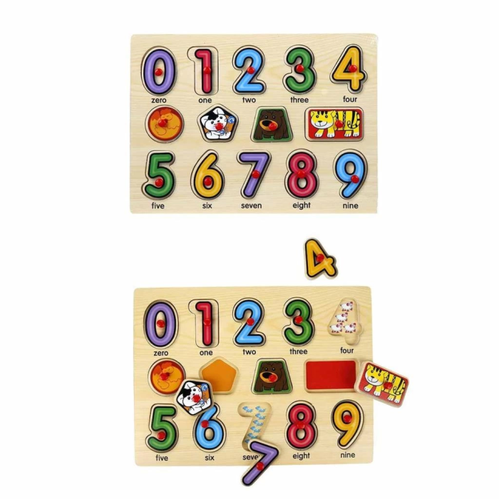 BFS  130444 Ahşap Raptiyeli Puzzle Saat