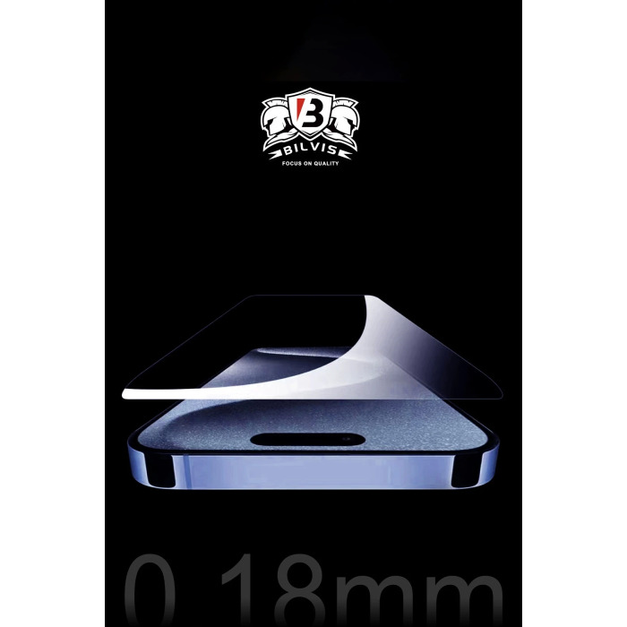 BFS  iPhone 15 Pro Bilvis 0.18mm Plus Cam Ekran Koruyucu