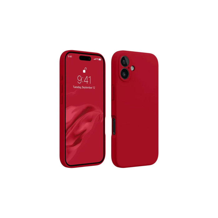 BFS  iPhone 16 Plus Kılıf First Silikon - Kırmızı