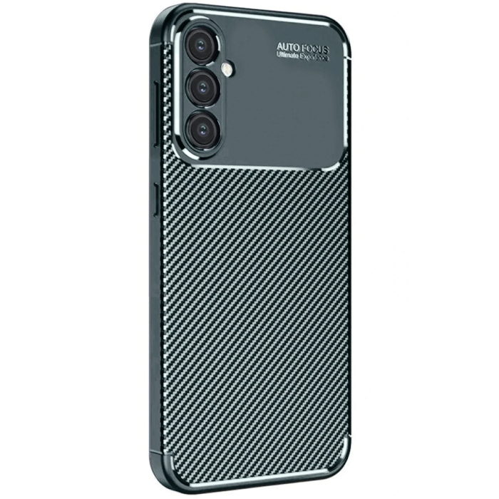 BFS  Samsung Galaxy S24 FE Kılıf Auto Focus Karbon Kapak - Koyu Yeşil