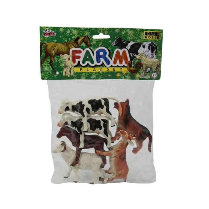 BFS  SH-Vardem 6 Parça 5 inch  Çiftlik, Dinozor,Vahşi Orman ve Deniz Hayvanları Hayvan Seti