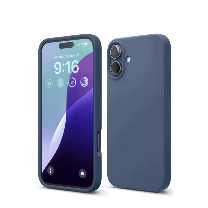 BFS  iPhone 16 Kılıf Nano içi Kadife Silikon - Lacivert