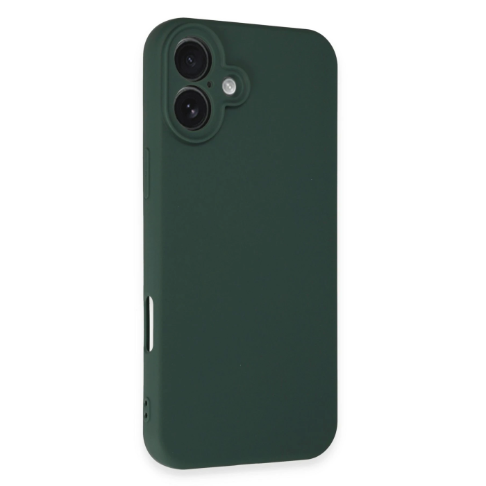 BFS  iPhone 16 Plus Kılıf Nano içi Kadife Silikon - Koyu Yeşil
