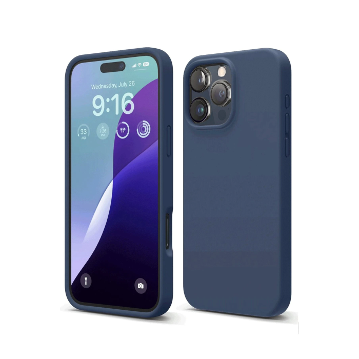 BFS  iPhone 16 Pro Max Kılıf Nano içi Kadife Silikon - Lacivert