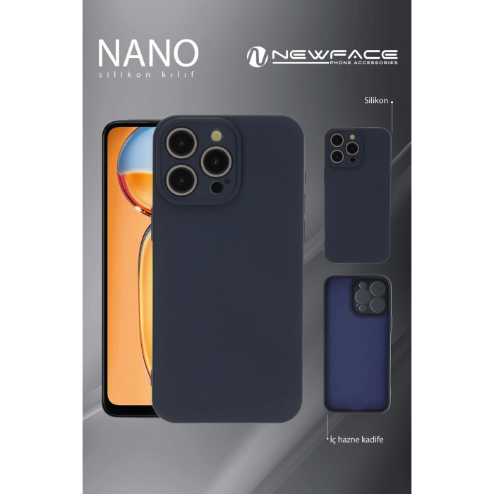 BFS  iPhone 16 Pro Max Kılıf Nano içi Kadife Silikon - Lacivert