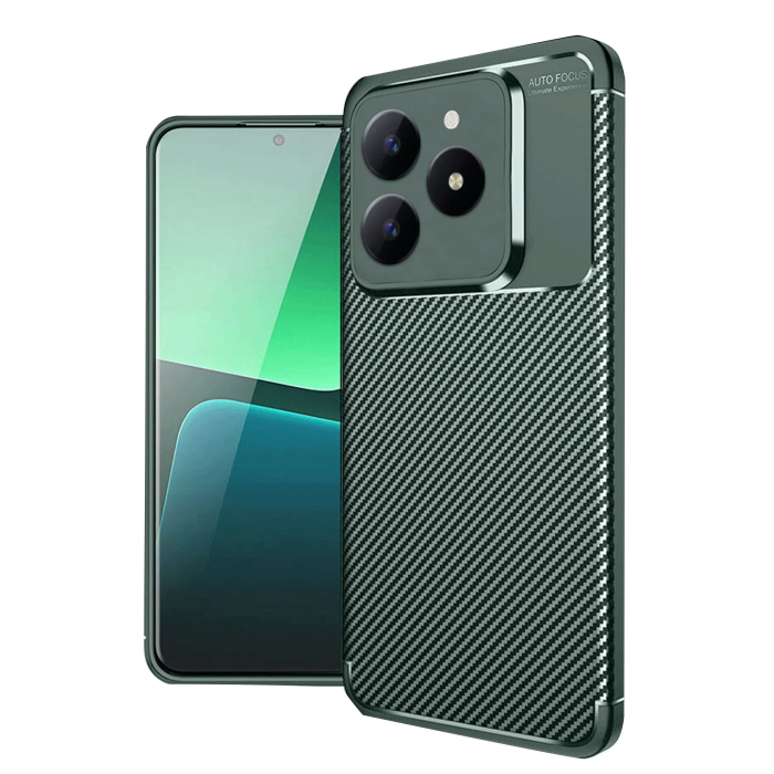 BFS  Realme C61 Kılıf Auto Focus Karbon Kapak - Koyu Yeşil