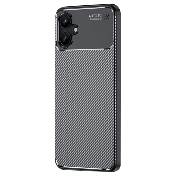BFS  Samsung Galaxy A06 Kılıf Auto Focus Karbon Kapak - Siyah