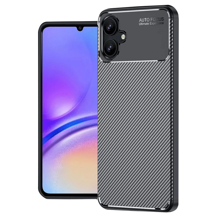 BFS  Samsung Galaxy A06 Kılıf Auto Focus Karbon Kapak - Siyah