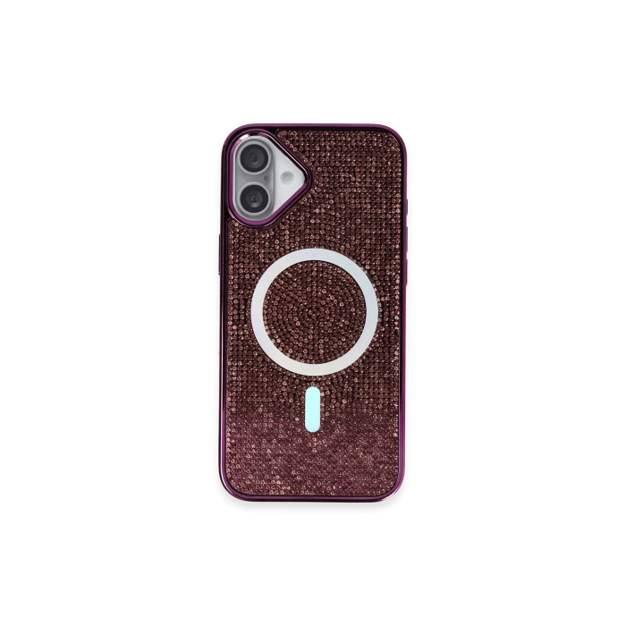 BFS  iPhone 16 Plus Kılıf Diamond Magsafe Kapak - Derin Mor