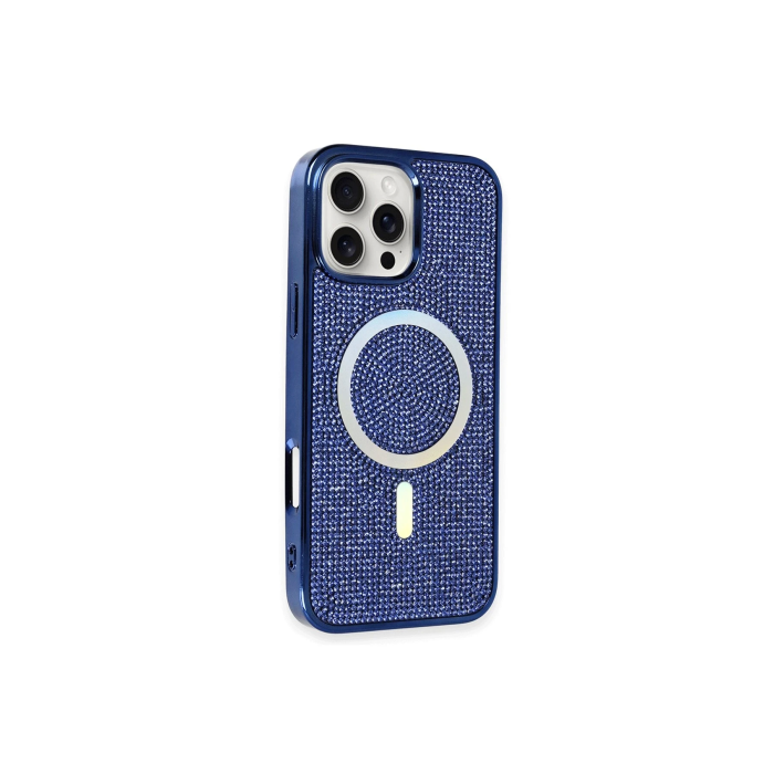 BFS  iPhone 16 Pro Kılıf Diamond Magsafe Kapak - Lacivert