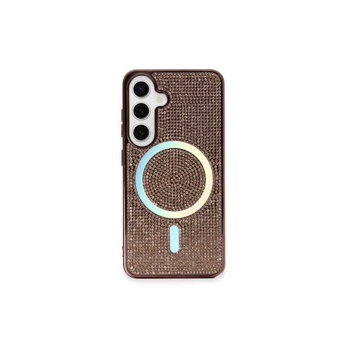 BFS  Samsung Galaxy S24 Kılıf Diamond Magsafe Kapak - Pembe