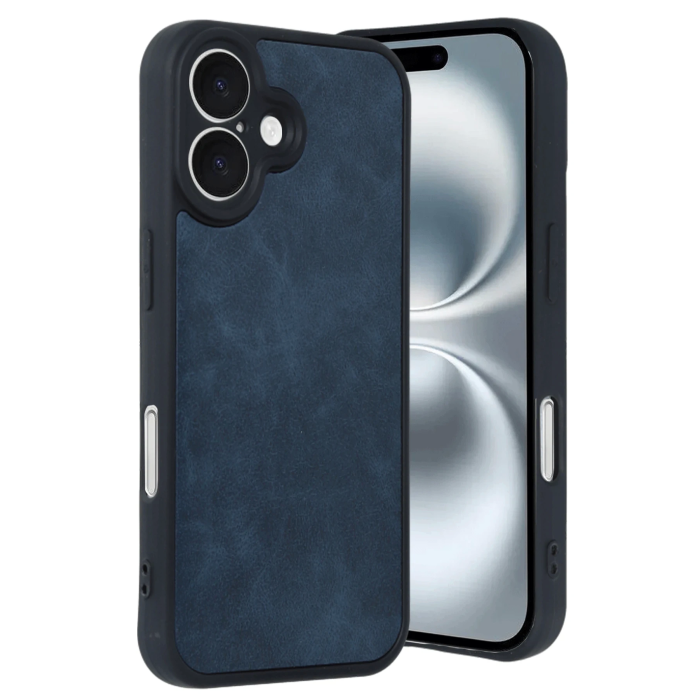BFS  iPhone 16 Kılıf Aras Deri Kapak - Lacivert
