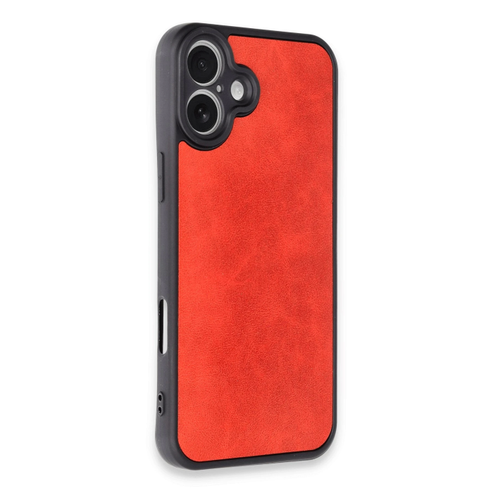 BFS  iPhone 16 Plus Kılıf Aras Deri Kapak - Kırmızı