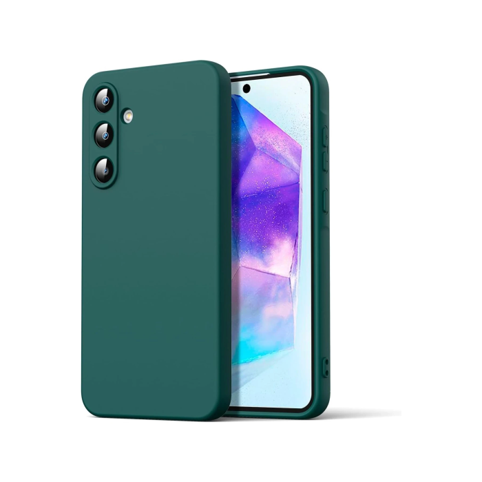 BFS  Samsung Galaxy A16 5G Kılıf Nano içi Kadife Silikon - Koyu Yeşil
