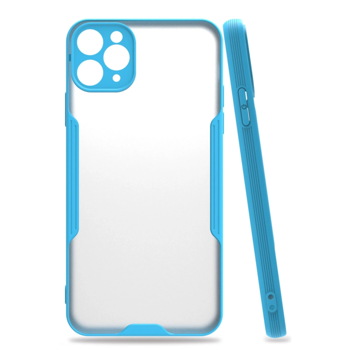 BFS  iPhone 11 Pro Max Kılıf Platin Silikon - Mavi