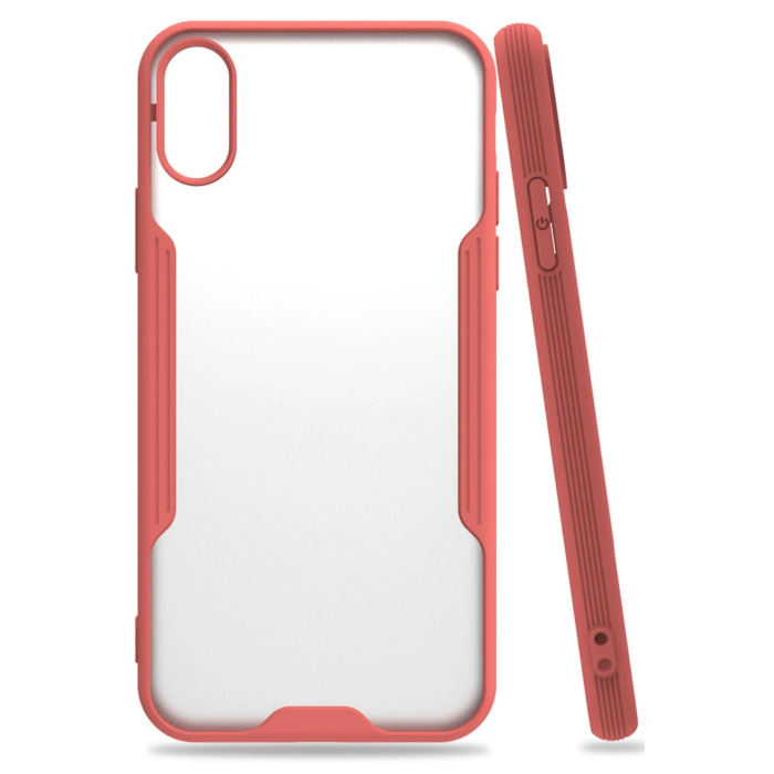 BFS  iPhone X Kılıf Platin Silikon - Pembe