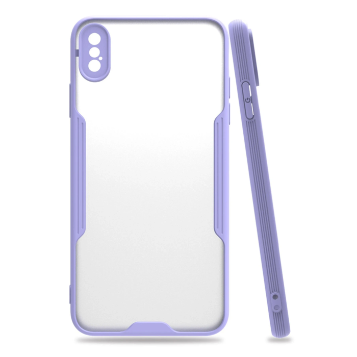 BFS  iPhone XS Max Kılıf Platin Silikon - Lila