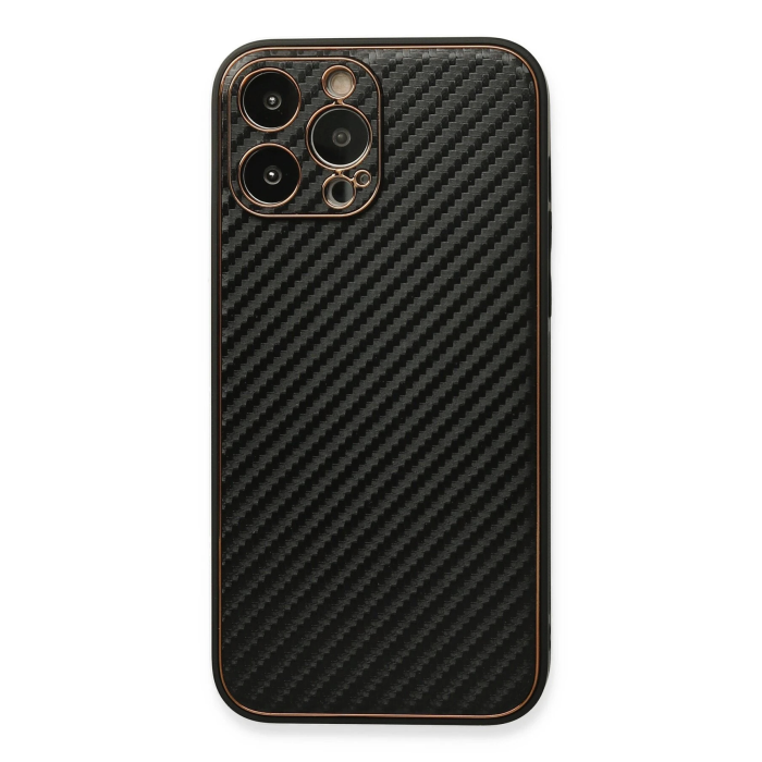 BFS  iPhone 13 Pro Kılıf Coco Karbon Silikon - Siyah