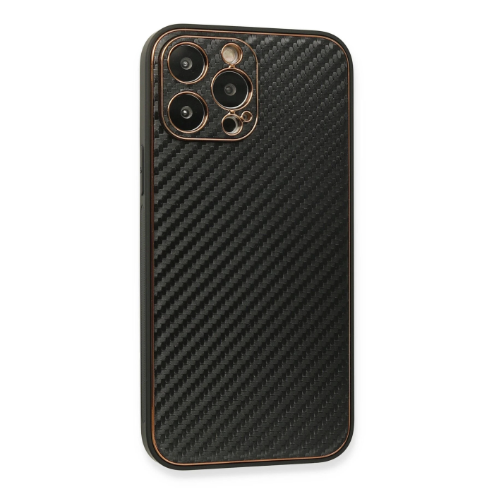 BFS  iPhone 13 Pro Kılıf Coco Karbon Silikon - Siyah