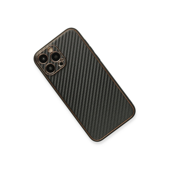 BFS  iPhone 13 Pro Kılıf Coco Karbon Silikon - Siyah