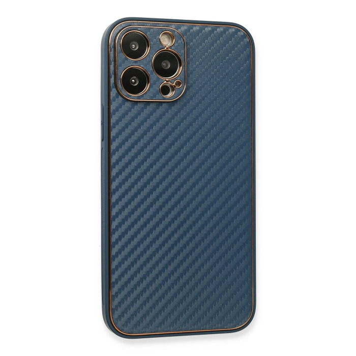 BFS  iPhone 13 Pro Kılıf Coco Karbon Silikon - Mavi