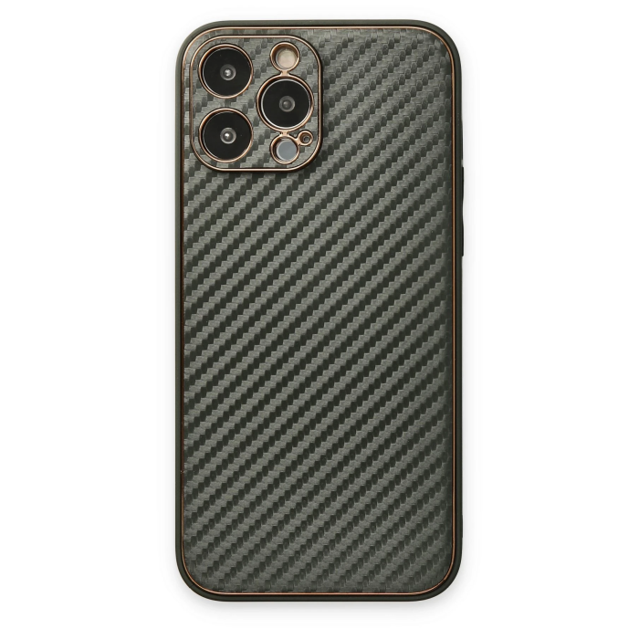 BFS  iPhone 13 Pro Kılıf Coco Karbon Silikon - Füme