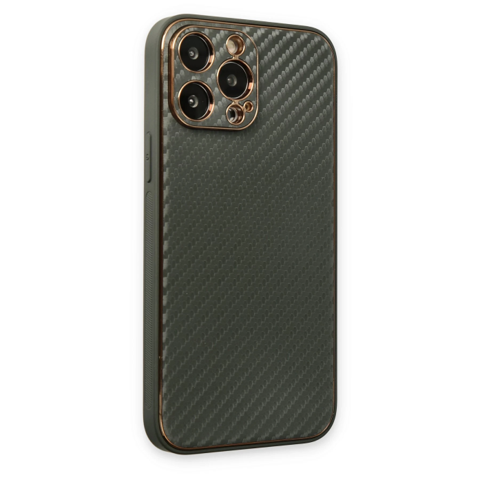 BFS  iPhone 13 Pro Kılıf Coco Karbon Silikon - Füme