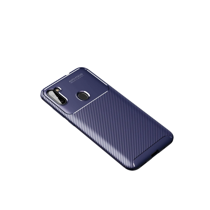 BFS  Samsung Galaxy A11 Kılıf Auto Focus Karbon Kapak - Lacivert