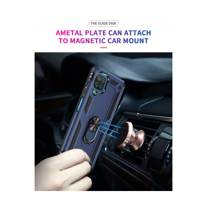 BFS  Samsung Galaxy A22 Kılıf Sofya Yüzüklü Silikon Kapak - Lacivert