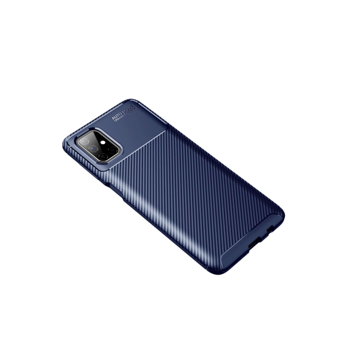 BFS  Samsung Galaxy M51 Kılıf Auto Focus Karbon Kapak - Lacivert