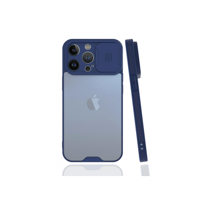 BFS  iPhone 13 Pro Max Kılıf Platin Kamera Koruma Silikon - Lacivert