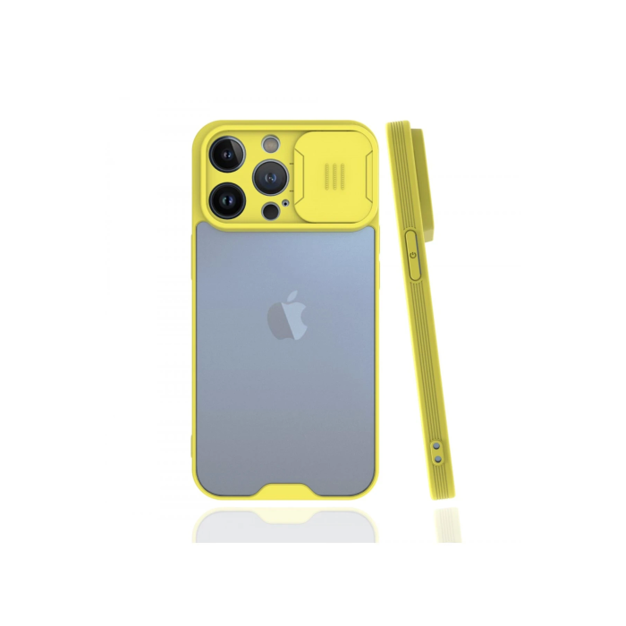 BFS  iPhone 13 Pro Max Kılıf Platin Kamera Koruma Silikon - Sarı