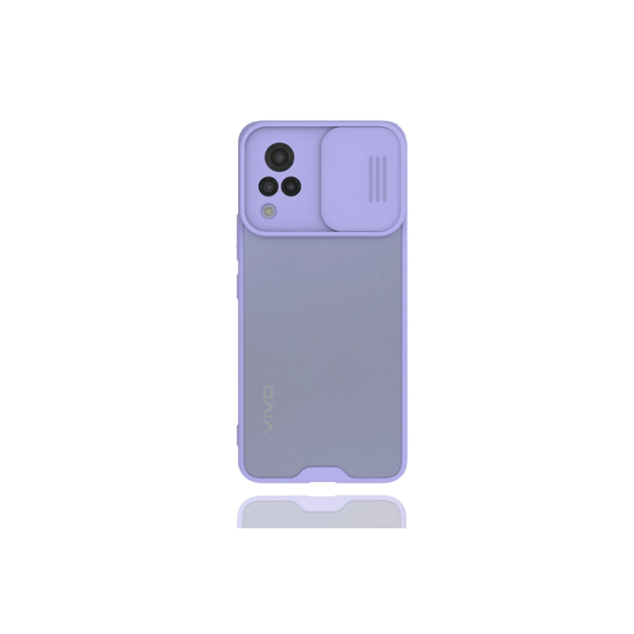 BFS  Vivo V21 Kılıf Platin Kamera Koruma Silikon - Lila