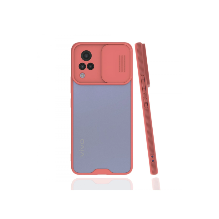 BFS  Vivo V21 Kılıf Platin Kamera Koruma Silikon - Pembe