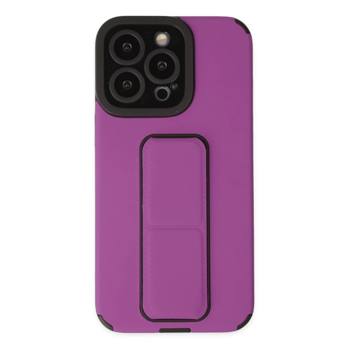BFS  iPhone 13 Pro Max Kılıf Mega Standlı Silikon - Mor