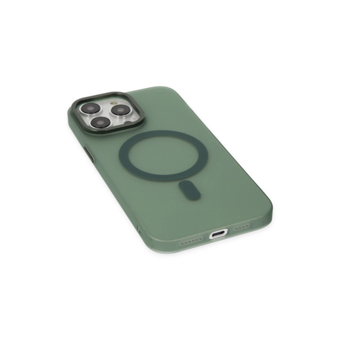 BFS  iPhone 13 Pro Kılıf Lodos Magneticsafe Mat Kapak - Köknar Yeşili