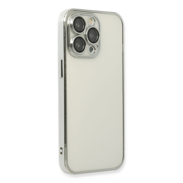 BFS  iPhone 13 Pro Kılıf Razer Lensli Silikon - Gümüş