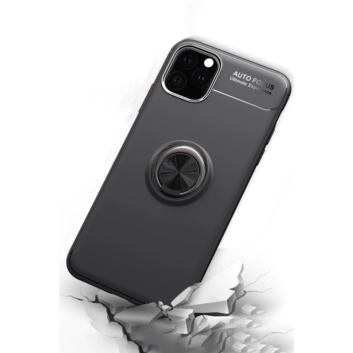BFS  iPhone 11 Pro Max Kılıf Range Yüzüklü Silikon - Kırmızı
